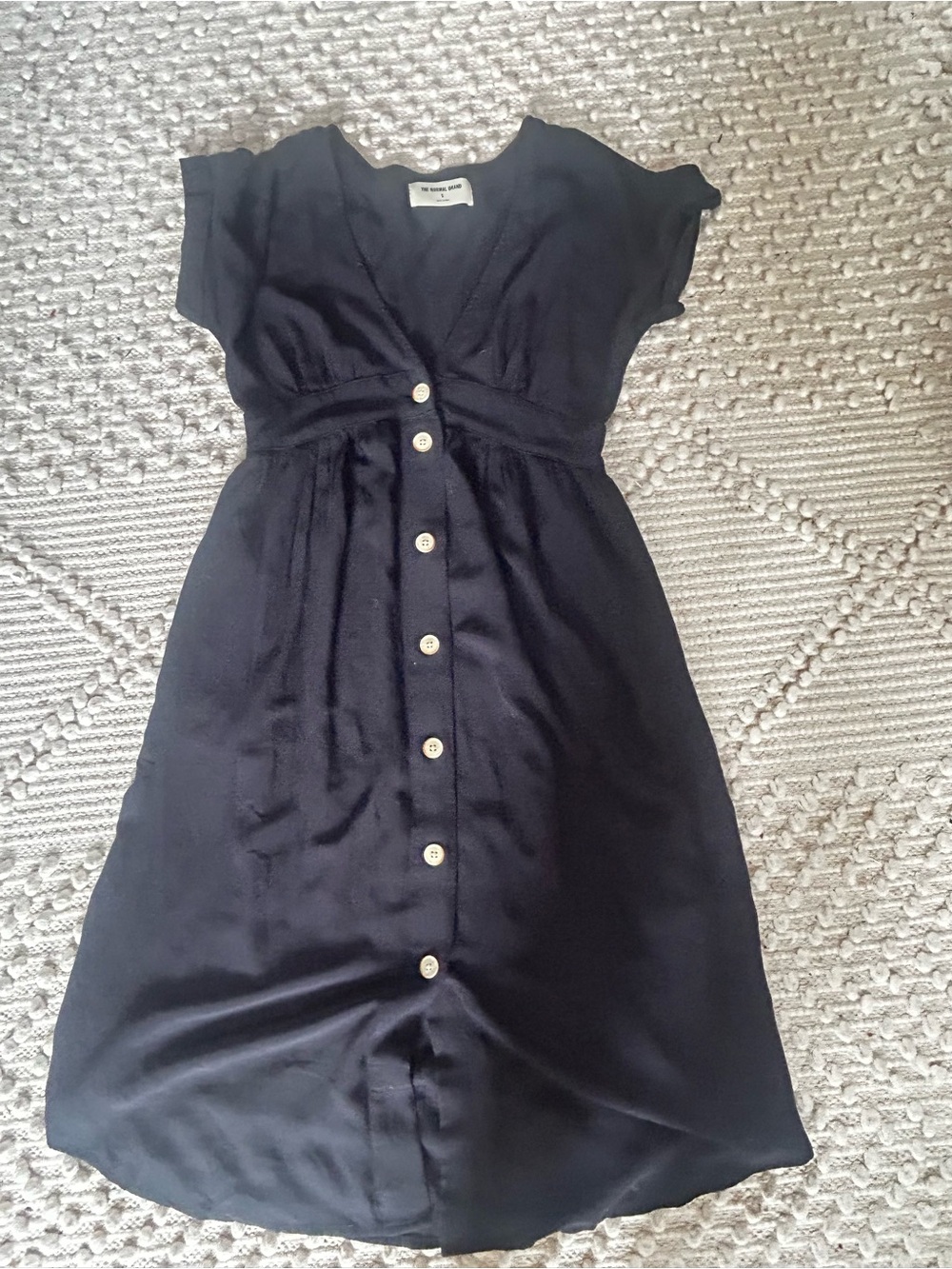 The Normal Brand Black Button-Front Midi Dress - Picture 5 of 7